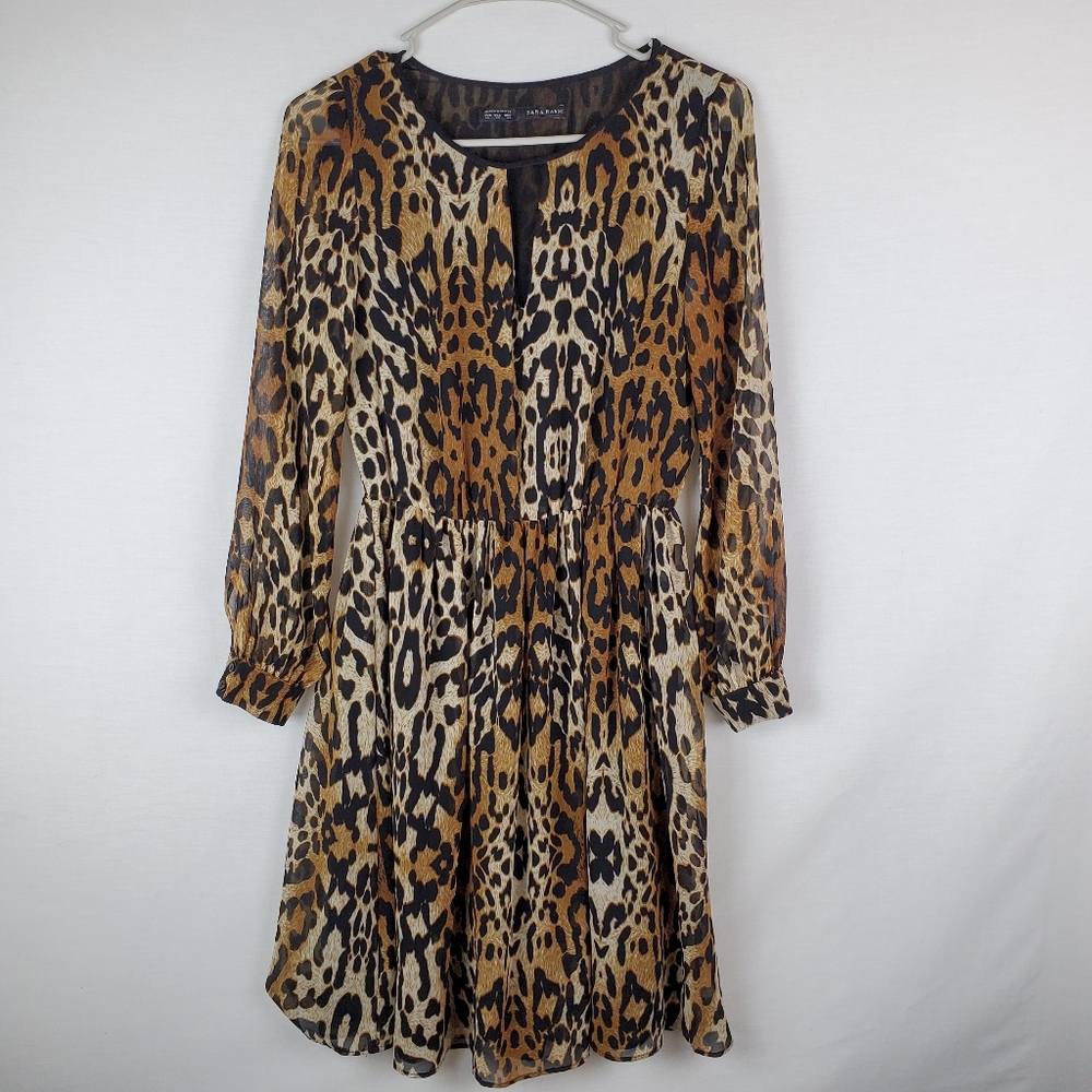 Zara Basic animal printed dress